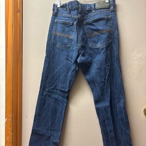 Straight Leg Men's Denim Jeans in Dark Blue